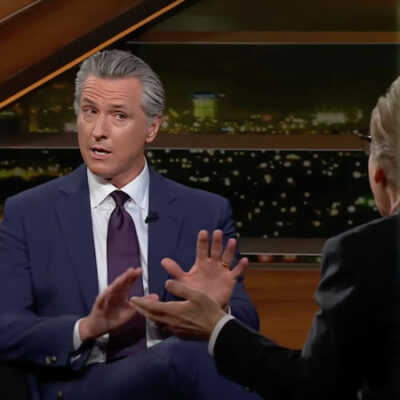 Gavin Newsom Bill Maher screen shot